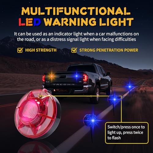 Tumecos Emergency Flare Alert Warning Signal Caution Light LED Beacon Pro with Magnetic Base for Vehicle (Yellow 1) - color: Yellow 1