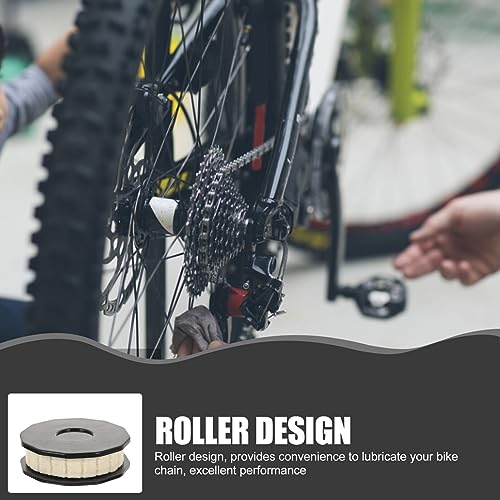 Toddmomy 2pcs Bike Roller Lubricator Tool Bike Chain Oiler Lubricator Bike Chain Roller Oiler for Mountain Bike City - color: Black