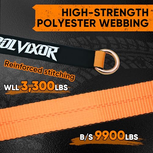 4 Pack Car Tie Down Straps for Trailers - 2" x 96" - 9900LBS Break Strength - Heavy Duty Tire Ratchet Straps with Flat Hooks for Hauling UTV, SUV, Truck, Any Cars - color: Orange