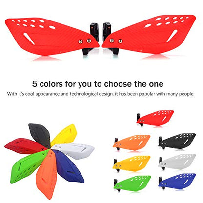 7/8" 22mm Motorcycle Handguards Handlebar Protector Gear for Dirt Bike ATV Yamaha Kawasaki Suzuki Honda(Red) - color: Red