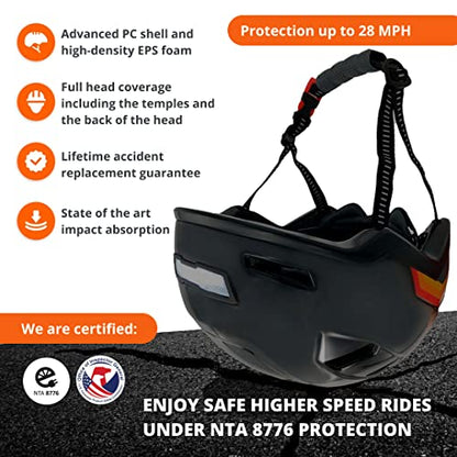 XNITO Bike Helmet with LED Lights - Urban Bicycle Helmet for Adults, Men & Women - CPSC & NTA-8776 Dual Certified - Class 3 E-Bikes, Scooters, Onewheel, Commuter, Mountain - color: Disco, size: Large