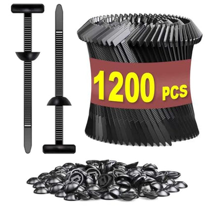 Cable Tie Buckle 1200 PCS (1200 Straps +1200 Buckles)- Nylon Universal Zip Lock pro Cable Ties for Heavy Duty, Self-Locking Zip Ties Holder for Car Daily Repair - size: 1200 PCS