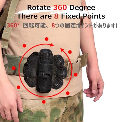 Azarxis Tactical Mini Belt Pouches, Multi-Purpose Small Battery Case Compact Utility EDC Card Slot Holder Waist Bags Military Molle Pack Sundries Storage Pack - color: #03 Black - Style A