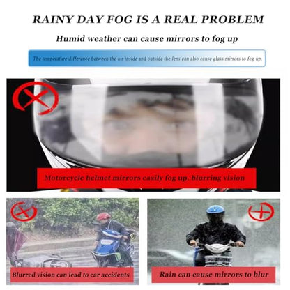 4Pcs Anti-Fog & Rain Helmet Visor Film for Shark Evo-GT, Clear Motorcycle & E-Bike Helmet Lens Protector, Water Resistant Scratch-Resistant Visor Sticker