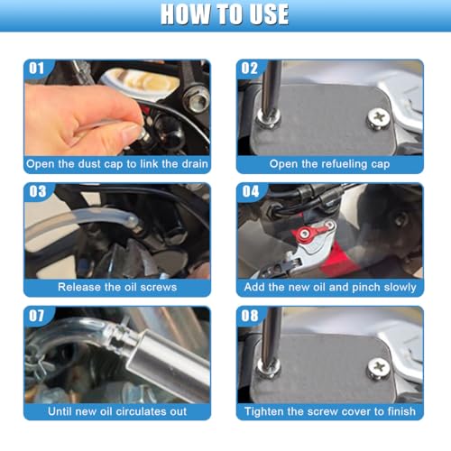 Brake Bleeder Hose with One Way Check Valve, Universal Brake Fluid Bleeding Tool Kit for Car Motorcycle Clutch, Brake Bleeder Tool for Hydraulic System Bleeding, Soft Tube with Metal Clips (1PC) - size: 1PC