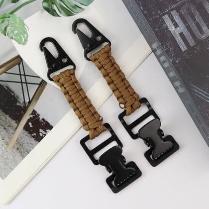 2PCS Heavy Duty Glove Holder with Metal Alligator Glove Clip for Duty Belt, Firefighter, Hiking, Rescue - color: Coffee