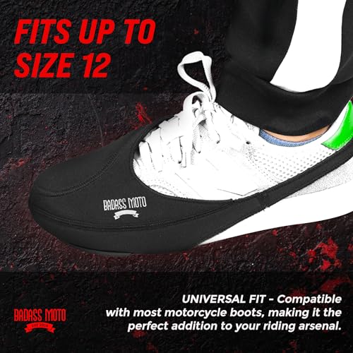 Badass Moto Motorcycle Shifter Shoe Protector, Motorbike Shoe Cover, Motor cycle Gear Shift Shoes guard, Anti Scuff Boot Protector - Men & Women Moped Sneaker Protection Fits Up To Size 12 - style: 3 Pack Shifter Shoe Protector