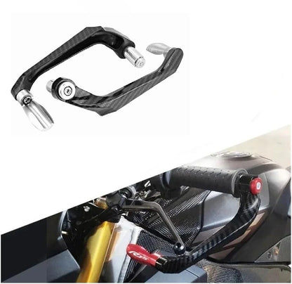 Motorcycle Lever Guards, 7/8 Inch Aluminum Alloy Brake & Clutch Protector, Universal Fit for Dirt Bike & Street Motorcycle, Off-Road Riders, Heavy-Duty Handlebar Guard (Silver)