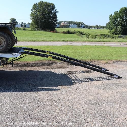 Titan Ramps 9' Portable ATV Ramps 1200 lb Capacity Aluminum Loading Ramps for Pickup Trucks Foldable, Lightweight with Serrated Crossbars - size: 9 ft, 2 packs