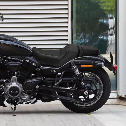 Motorcycle Driver Passenger Seat Two-up Seat Fit For Harley Nightster RH975 Nighster Special RH975S 2022-up (Black02) - color: Black