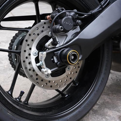 Motorcycle Front Rear Fork Sliders Wheel Frame Slider Crash Protector Axle Slider Crash Pads Compatible With 2026 GSXR 600 GSX-R 750 1000 GSX-R750 gsx-r600 gsxr1000 r (Gold) - color: Gold