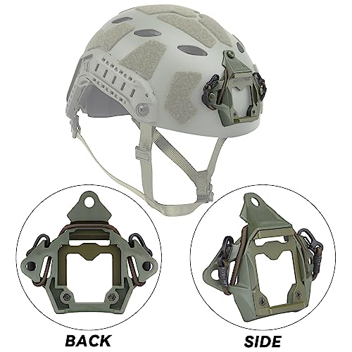 Tactical Helmet NVG Mount Shroud Steel Sports Camera Bracket Base for Fast Helmet - color: Green