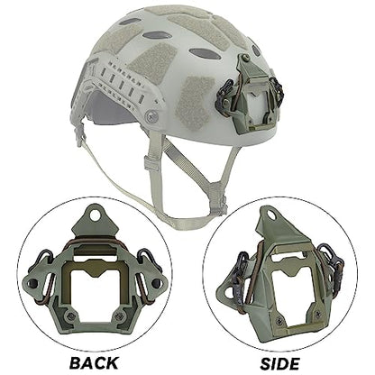 Tactical Helmet NVG Mount Shroud Steel Sports Camera Bracket Base for Fast Helmet - color: Green