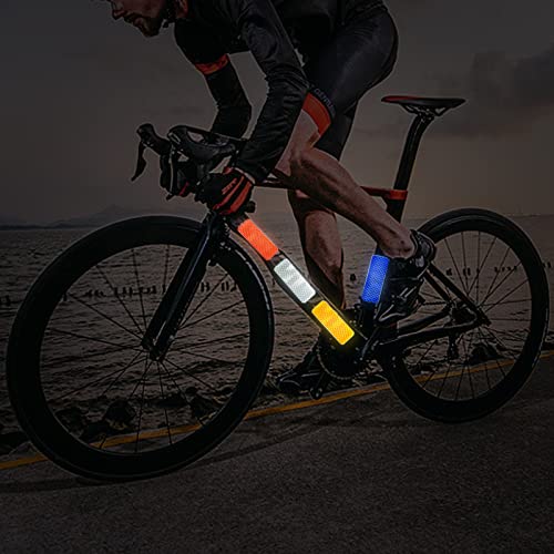 25 Pcs Warning Reflective Stickers Assortment Outdoor Waterproof Reflective Tape Safety Reflective Stickers 1.2x3.25Inch Driveway Reflectors Stickers Night Visibility Adhesive Stickers - size: 25Pcs