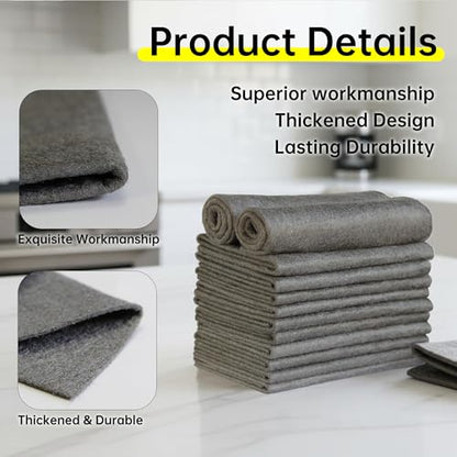 12 PCS Thickened Magic Cleaning Cloth, Reusable Microfiber Cleaning Towels, Lint & Streak Free Cleaning Rags for Windows, Cars, Mirrors