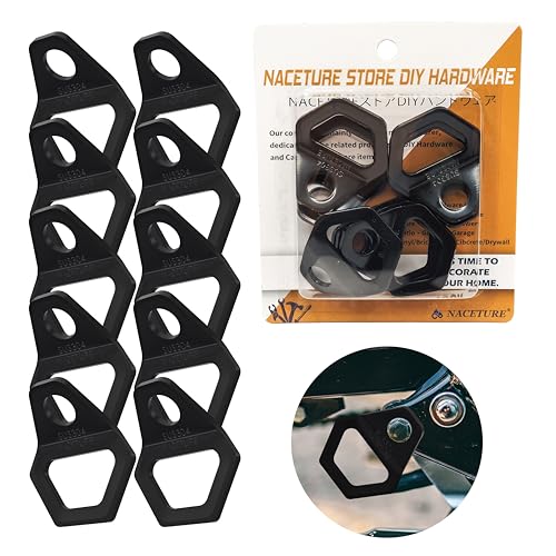 Motorcycle Tie Down Anchor Hook Heavy Duty Stainless Steel 10 Pack - Dirt Bike Tie Down Strap Rings Accessories for Truck, Camper, Trailer, Truck Bed Tie Down Anchor (Large) - style: Large