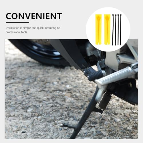 GLEAVI Motorcycle Front Fork Boot Set, Yellow Plastic Shock Absorber Protector Covers for Off-Road Dirt Bikes, Front Lower Fork Tube Guards for Racing and Trail Riding