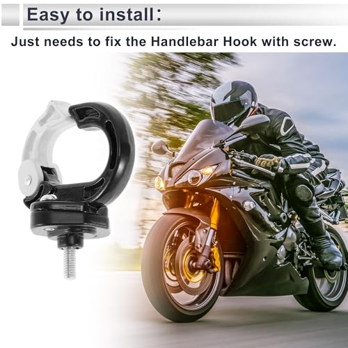 Universal Motorcycle Hanging Hook Round Shape Motorcycle Helmet Luggage Bag Holder Hanger for Scooters Bicycles Black White 1 Pc 75mm - color: White