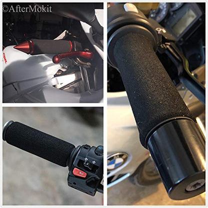 Grip Covers for Big Hands Thicken Your Grips Snug Fit Over 1.2-1.4 inch Grips on Harley BMW Yamaha Honda Kawasaki Suzuki Triumph Can-Am Spyder 5 inch Long Black Fat Foam