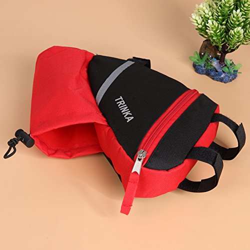 Bike Frame Bag, Triangle Bag for MTB Road Bike, Bicycle Accessories - color: Red
