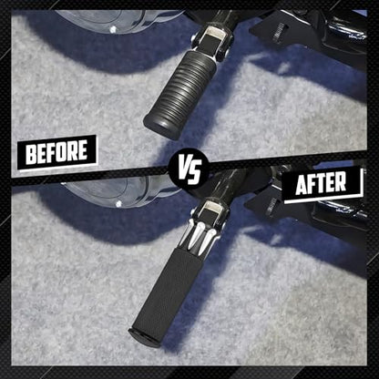 Motorcycle Passenger Foot Pegs Rear Footrest Fit for Softail Breakout 114 FXBR Deluxe FLFB Low Rider FXLR Street Bob FXBB FXDR LiveWire (Black) - color: Black