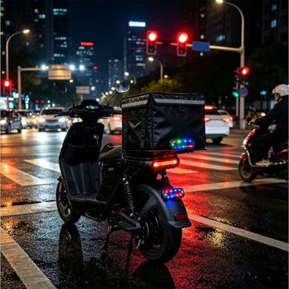 Automotive LED Flashing Lights - Solar Powered Safety Beacons, Warning Signal Lamps, emergencys Visibility Accessories, Durable Driving Equipment | Vehicle Lights Night for Motorcycle RV SUV Electric