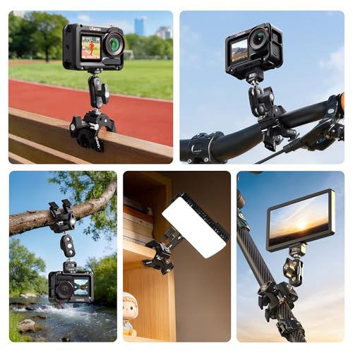 ULANZI CO78 Super Clamp Kit w Magic Arm, for Action Cam – 1/4" & ARRI Locating Pins + Cold Shoe Mount, 3-Jaw & Dual Ball Head Designed for Flexible, Low & High Angle Shot, Load Capacity Within 1kg