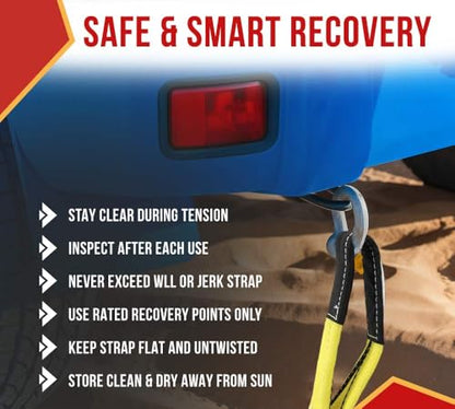 Mytee Products (4 Pack) Heavy Duty Tow Strap 2" X 20' Recovery Rescue 16000 LB Break Strength Towing - size: 4 - Pack