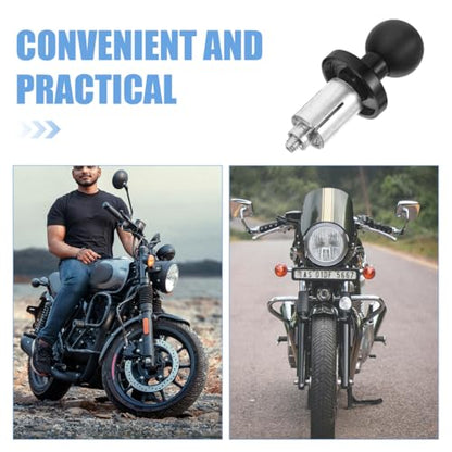 Motorcycle Handlebar Clamp Ball Head Mount Base, Motorbike Phone Holder Bracket, Handlebar Expansion Ball Designed Pedestal for Navigation Device, Compatible with Motorbike Repairs