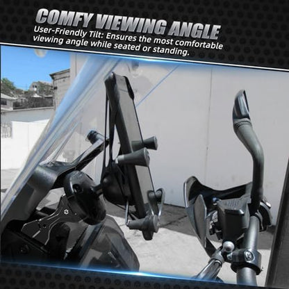 NICECNC Aluminum Motorcycle GPS Mount Bracket Compatible with 390 Adventure 2020-2024, 790/890 Adventure R/S/Rally 2019-2022, Compatible with Husqvarna Norden 901 2022-2023, Black - color: Black