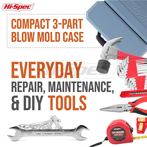 Hi-Spec 73pc Home and Garage Tool Kit Set. Essential Household and Auto Repair Tools. Includes Pliers, Sockets, Wrenches and a Hex Key Set in a Toolbox Carry Case - size: 73 PCS