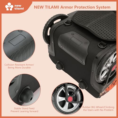 NEW TILAMI 20" Rolling Backpack for Teens Adults, Climbing Stairs Waterproof Backpack with Wheels for School Business Trave Camping with Laptop Compartment, Fit 17 Inch Laptop, Pcturesque Mountain - color: Pcturesque Mountain