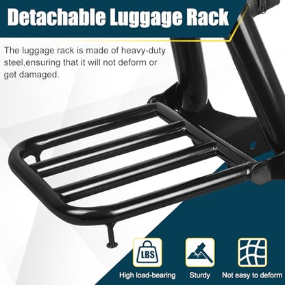 Motorcycle Detachable Sissy Bar Backrest with Luggage Rack Compatible with for 1996-2017 Yamaha VStar 650 400 Dragstar 650 400 Custom Passenger Backrest and Back Rest Pad - size: 1996-2017 Custom