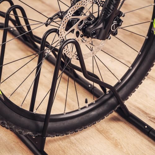 CyclingDeal Bicycle Floor Parking Rack Stand - for Mountain MTB Road Bike - Indoor Home Garage Storage - Classic 3 Bikes - size: 3 Bikes, style: Classic