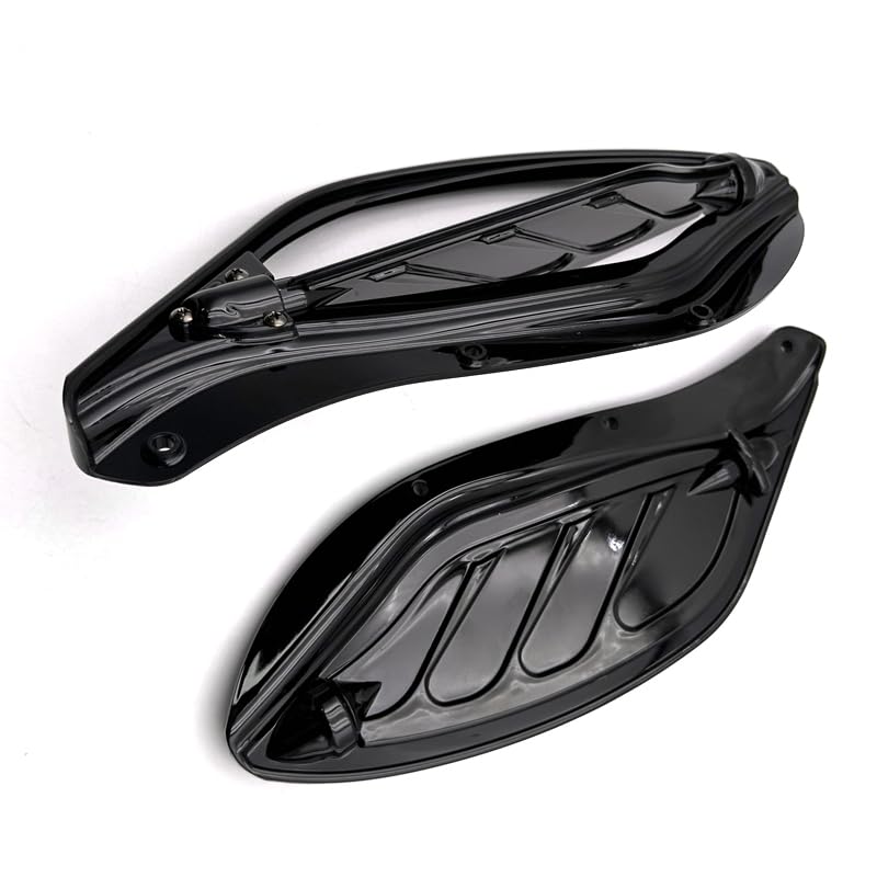 IZX fit for Harley Touring CVO Electra Street Glide Ultra Classic FLHX FLHTCSE Tri Glide Ultra Classic 96-13 Motorcycle Air Deflector Side Wing Windshield Fairing (Black) - color: Black