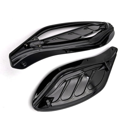 IZX fit for Harley Touring CVO Electra Street Glide Ultra Classic FLHX FLHTCSE Tri Glide Ultra Classic 96-13 Motorcycle Air Deflector Side Wing Windshield Fairing (Black) - color: Black