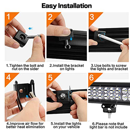 Slide Brackets - LEDOPPO Light Bar Mounting Brackets Kit, Universal Adjustable Bottom Mount Offroad Truck LED Bar Work Light Pods Base Bracket,2 Pack,Black - size: LED Light Bar Base Brackets