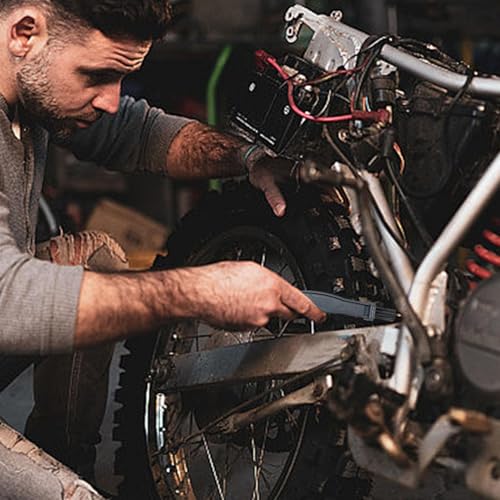 Chain-Scrubber Cleaning Brush - Motorcycle Bicycle Maintenance System, Multifunctional Cleaning Accessory, Care Solution, Practical Chain-Tool | Outdoor Riding Use During Long Trips and Trail