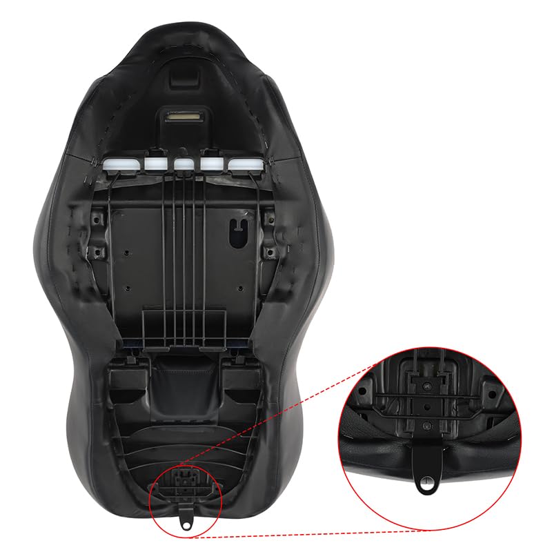 XMT-MOTO Rider and Passenger Seat Razor Backrest Pad For Harley Touring Glide 14-23 Black - style: Seat+Chopped Razor Passenger Backrest For Harley Touring '09-'23