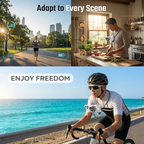 Neck Phone Holder, 2-in-1 Magnetic & Clip-on Phone Neck Holder, Hands-Free Stabilized Shooting, Ideal for Vlogging, Live Streaming, and Video Calls (Neck Phone Holder) - style: Neck Phone Holder
