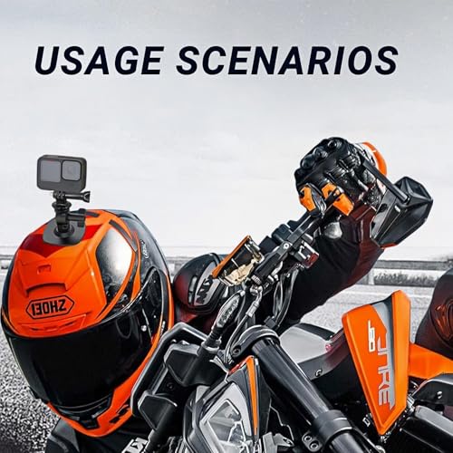 Insta 360 Motorcycle Bundle Accessory, Universal Powerful Clamp and Flexible Adhesive Mount for Cameras Compatible with Insta360 X5 X4 X3 X2, Go pro 13 and DJI OSMO Action 6 5 Pro Nano Camera