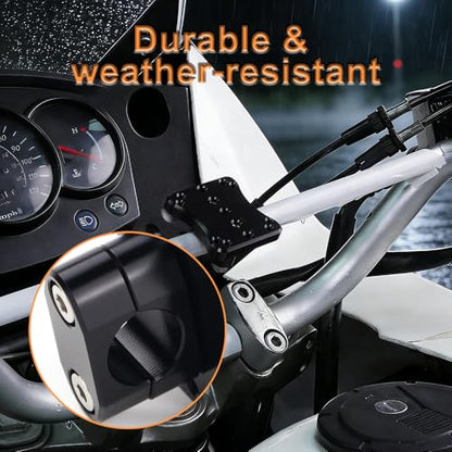 GPS Mount Bracket Motorcycle Navigator Holder Compatible with AMPS Pattern GPS Mount Fit for KLR650 2022- (14MM) - size: 14MM