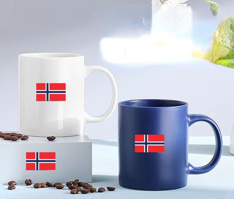 4 PCS Flag Stickers - Norway Flag Stickers Decals for Cup Computer Laptop Car Bumper Window Helmet Musical Instrument with Smooth Surface - size: Norway
