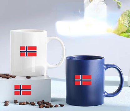 4 PCS Flag Stickers - Norway Flag Stickers Decals for Cup Computer Laptop Car Bumper Window Helmet Musical Instrument with Smooth Surface - size: Norway