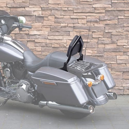 Detachable Sissy Bar Backrest Passenger Backrest Compatible with Harley Touring Street Glide Road Glide Road King Electra Glide 2009-2025 (Black) - color: Black