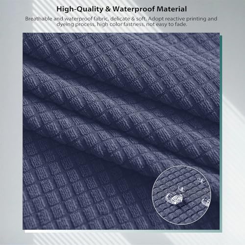 Gollense RV Dinette Cushion Covers Set of 2, Waterproof Stretch Camper Cushion Covers, Sectional Replacement RV Seat Covers for Trailer Couch, Includes 2 Backrest Cover & 2 Bench Cover (Navy) - color: Navy