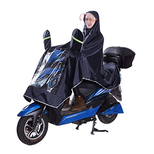 Unisex Adult Poncho Waterproof Rain Poncho Outdoors Bike Ebike Motorcycle Scooter Cycling Jacket Raincoat Cape Rain Cover - color: Navy