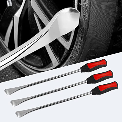 Tire Spoon Motorcycle Dirt Bike Lawn Mower Tire Changer Tire Removal Tool Kit with Bag 3x14.5 inchTire Irons and 2 Rim Protector1 Tire Bead Holder Tool - color: red