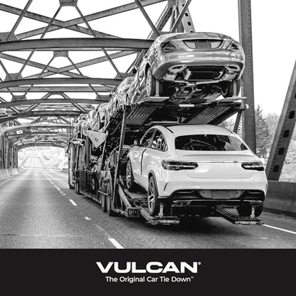 VULCAN Autohauler Car Tie Down - Rolling Idler 3-Cleat - 120 Inch - 4 Pack - Silver Series - 3,300 Pound Safe Working Load - size: Silver Series