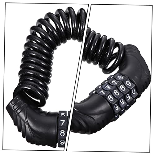 POPETPOP 2Pcs Portable Theft Password Lock Durable Steel Wire Cable Lock for Bicycles Motorcycles and Helmets Lightweight Combination Security